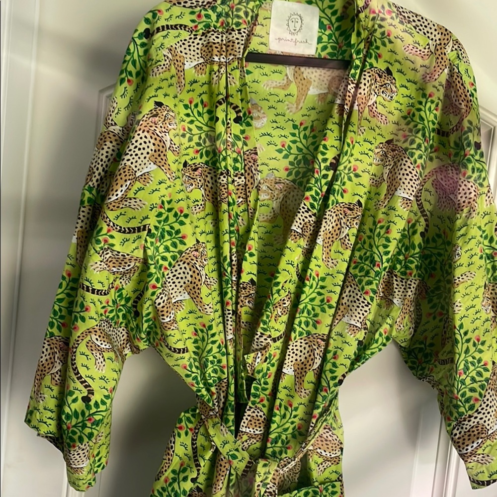 Printfresh Robe Green Apple Bagheera 1X/2X NEW never worn